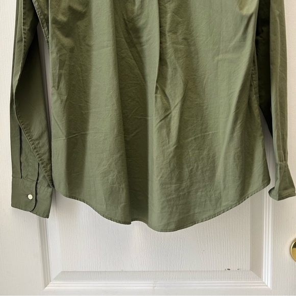 GAP Women’s Perfect Shirt Long Sleeve Cotton Button Down Cactus Green XS NWT - Picture 11 of 16